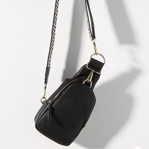 Beautiful Anthropologie cross-body purse with statement strap